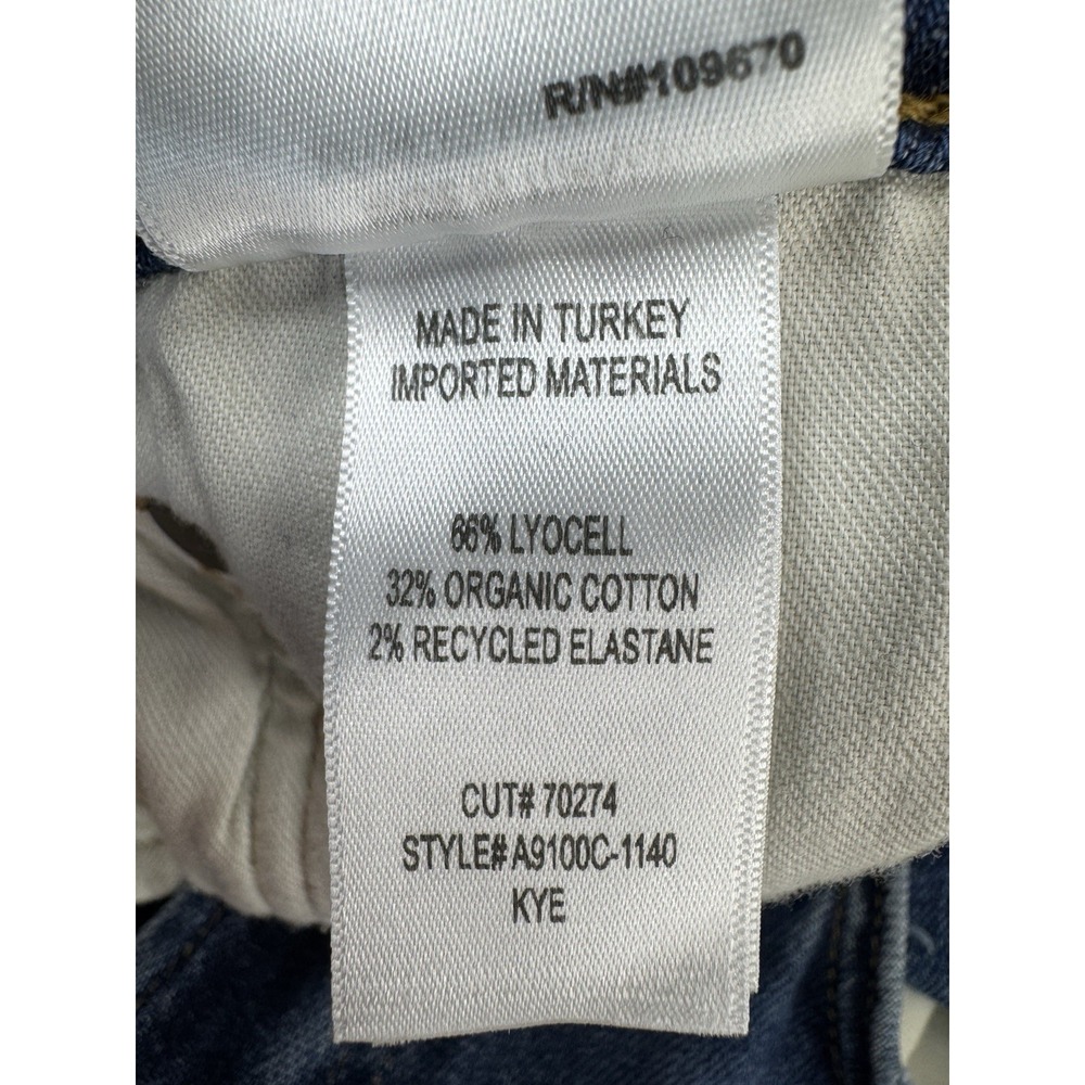 AGOLDE Kye Straight Jeans Womens 28 Blue Vintage Wash Cropped High Rise Boho - Picture 10 of 14